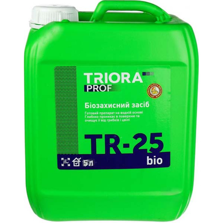  Засіб біозахисний TRIORA TR-25 bio 5л.  (проти плісн,грибка,цвілі на штукатур,кам'ян, бетон поверхнях)