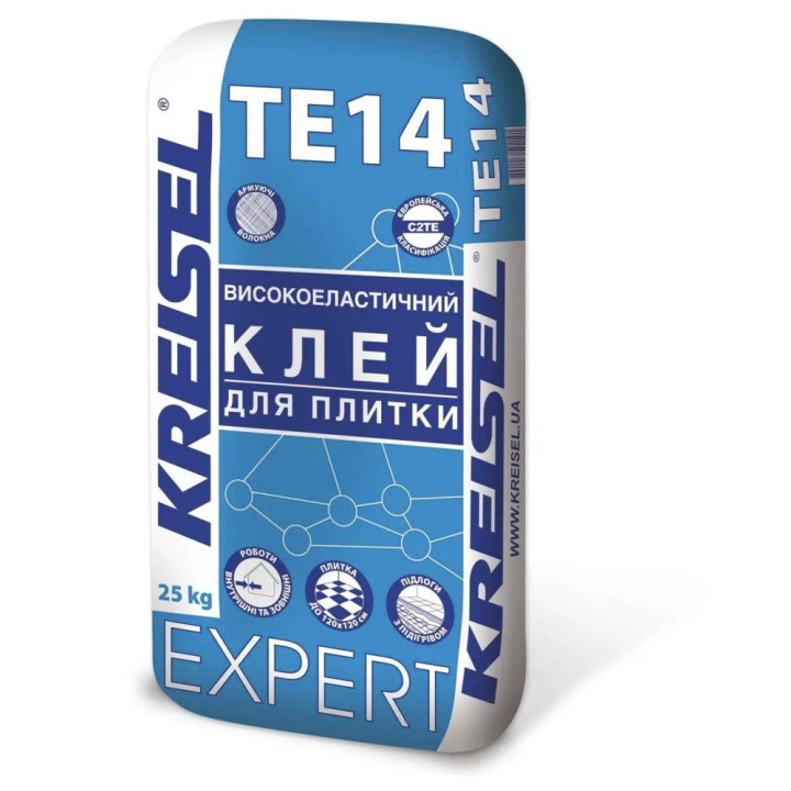 Клей для плитки високоеластичний Kreisel Expert  TE14 (Крайзель104) (25 кг)