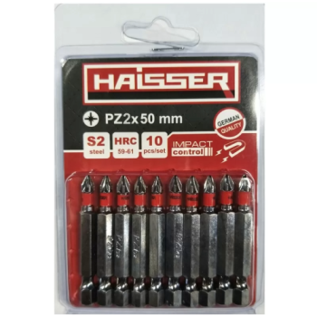 Бита Haisser PZ 2x50 мм, набор 10шт, (продажа поштучно)
