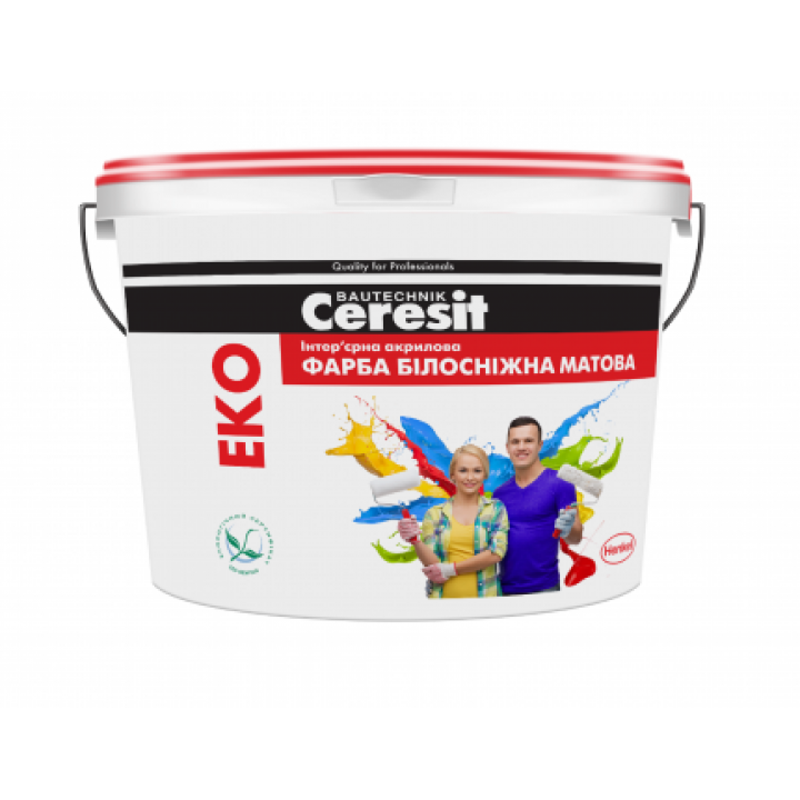 CERESIT ЭKO Интерьерная акриловая матовая краска, 14кг