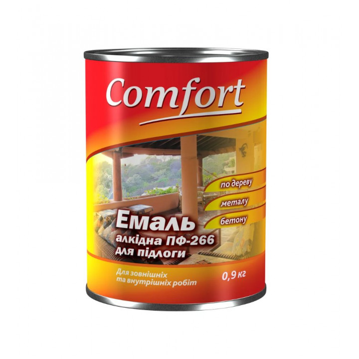 Комфорт эмаль ПФ-266 желто-коричневая 2,8кг