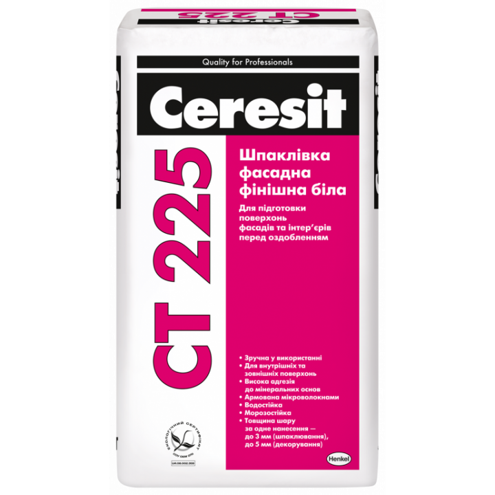 CERESIT CT-225 Шпаклівка фасадна фінішна (25кг)