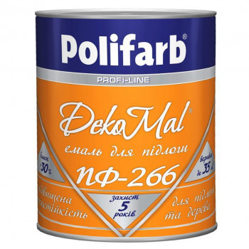 Эмаль для пола Polifarb DekoMal ПФ-266 (2,7 кг/красно-коричневая)