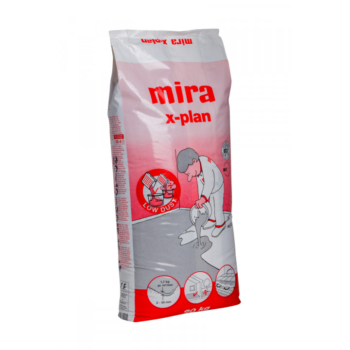 Самовыравнивающаяся усиленная волокном смесь для пола mira x-plan