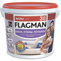 MAV FLAGMAN 38 краска обои, стены, потолок 3л (4кг)