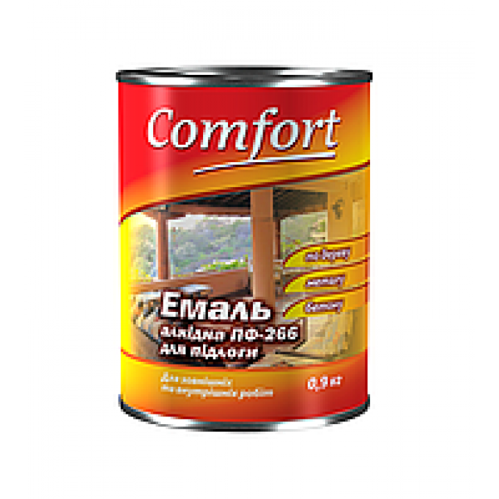 Комфорт эмаль ПФ-266 красно-коричневая 2,8 кг
