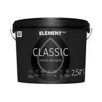 Element PRO Сlassik Фарба фасадна атмосферостійка біла (10л / 15.6кг)