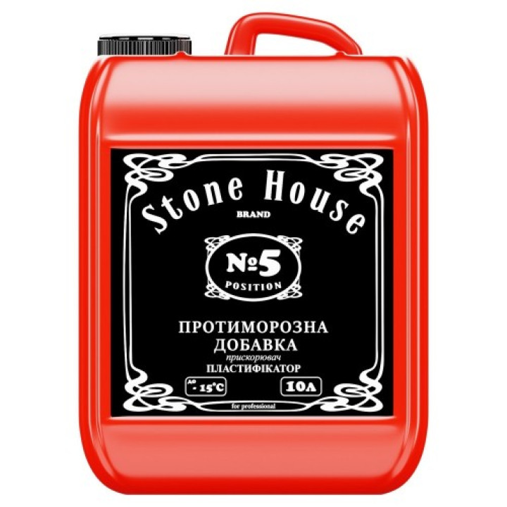 Пластифікатор для бетону та цемент. розчинів STONEHOUSE №5 10л противоморозний 