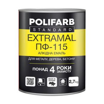 Грунтовка Polifarb Extra Mal ПФ-115 (2,8 кг/черная)