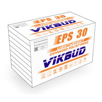 Пінопласт VIKBUD EPS 30plus 100мм 1*0,5м  10кг/м3