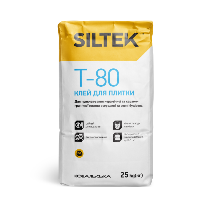 Клей для плитки Siltek T-80 (25 кг)