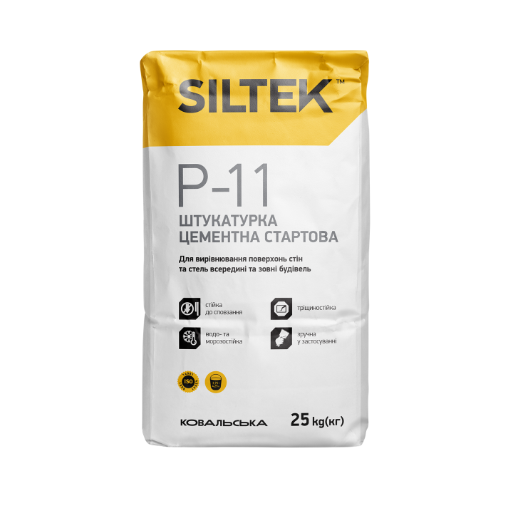 Штукатурка цементна стартова SILTEK Р-11 (25 кг.)