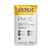 Штукатурка цементно-вапняна. Машинне нанесення SILTEK PM-10 Сіра 25кг.