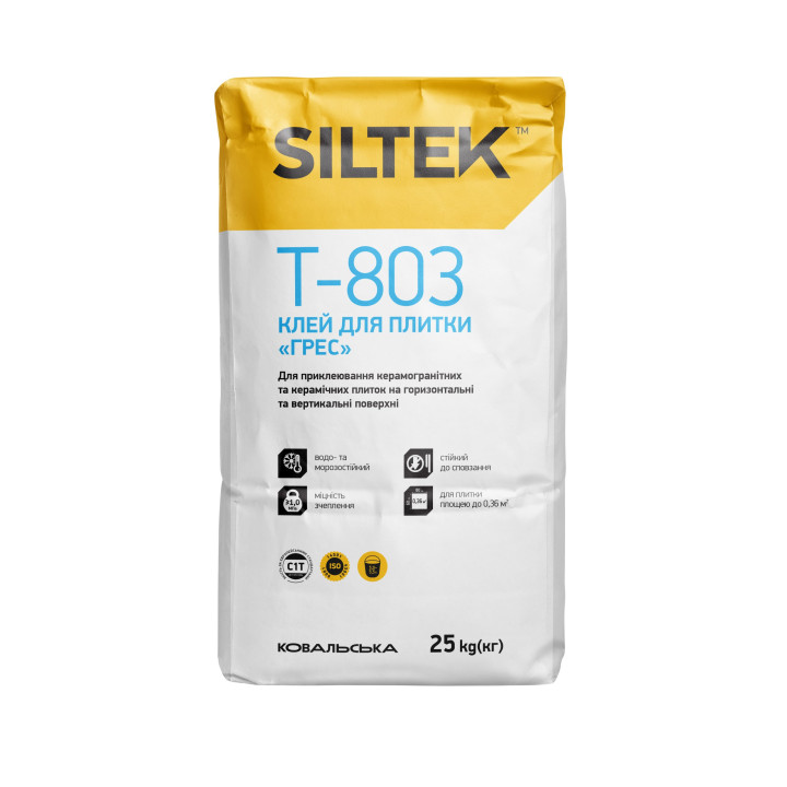 Клей для керамогранита для наружных работ SILTEK T-803 25кг