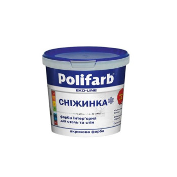 Фарба інтер'єрна Polifarb акрилова Сніжинка (12,5 кг)