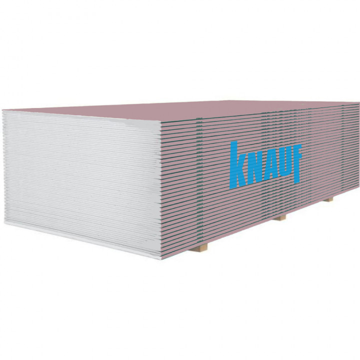 Гипсокартон стеновой огнестойкий KNAUF (12,5мм/2,5м)