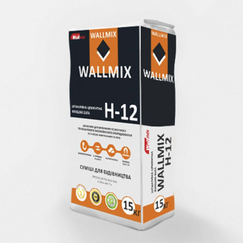 Шпаклевка финишная цементная белая Wallmix H-12 (15кг.)