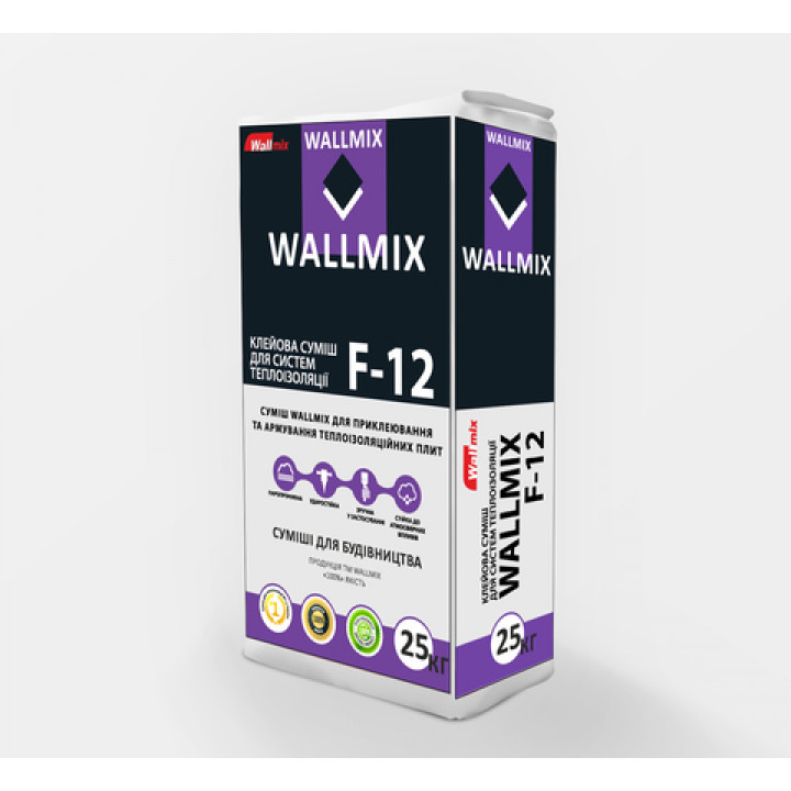 Клей для приклеювання і армування теплоізоляції Wallmix F-12 (25кг.)